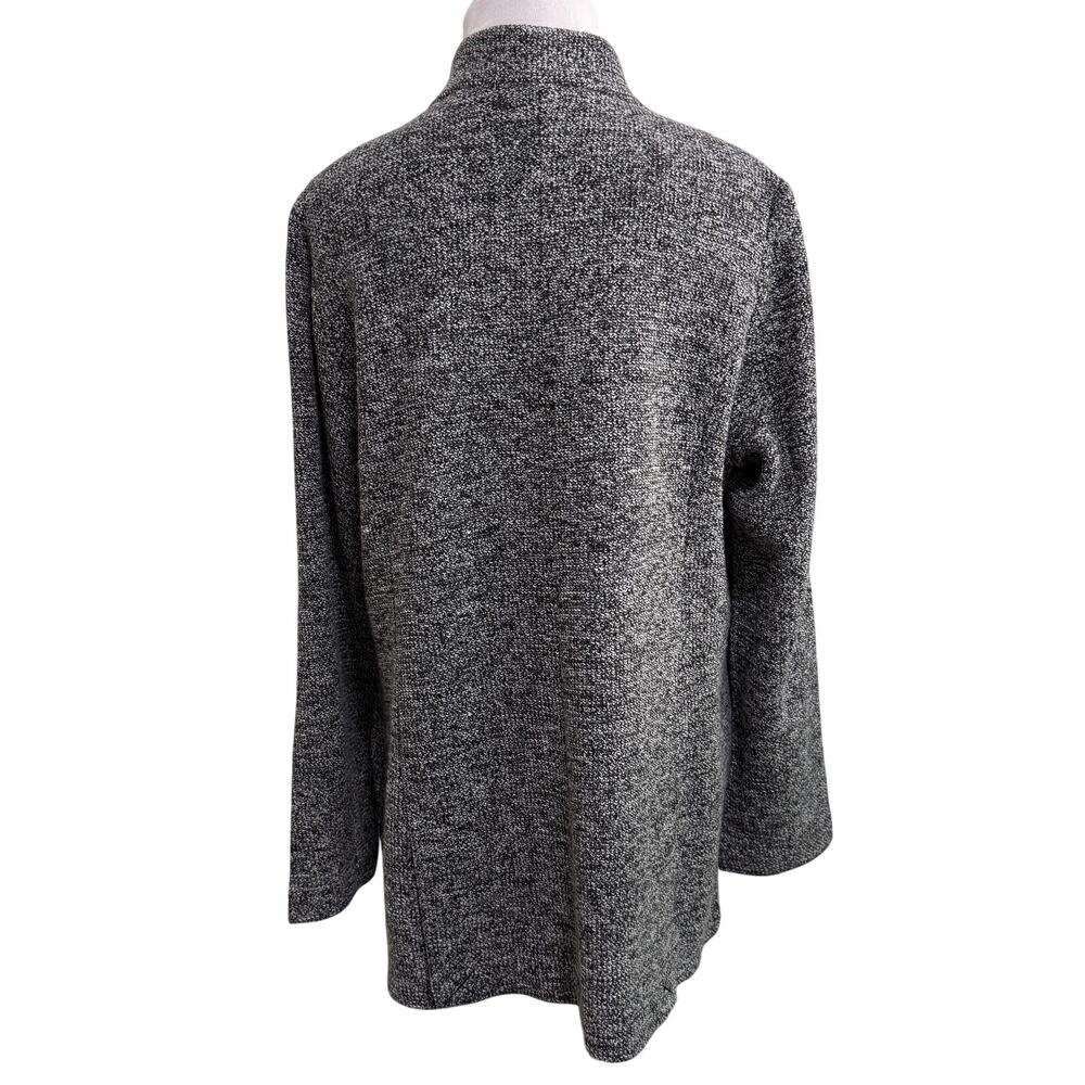 Soft Surrounding St James Jacket Blazer L Black White Tweed Academia Preppy Work - Picture 3 of 13